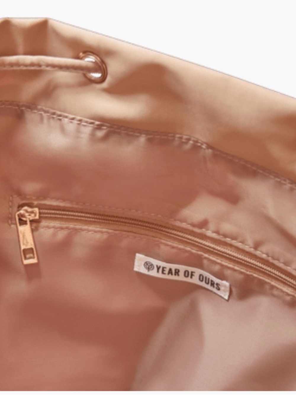 Year of Ours Tan Drawstring Backpack - Picture 3 of 4